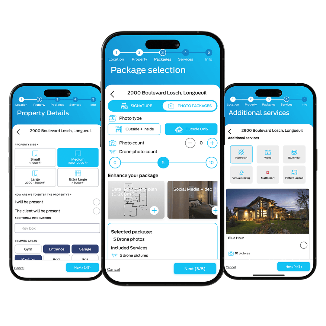 Hausvalet mobile scheduling app - real estate appointment booking interface for agents